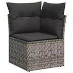 vidaXL Garden Sofa Set Gray