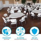 Lifetime 60-Inch Round Table and Chair Set