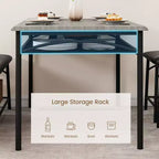 Modern Dining Set for 4, Wood Tabletop, 2 Padded Chairs, 1 Bench, Metel Frame, for Small Spaces, Apartments, Restaurants