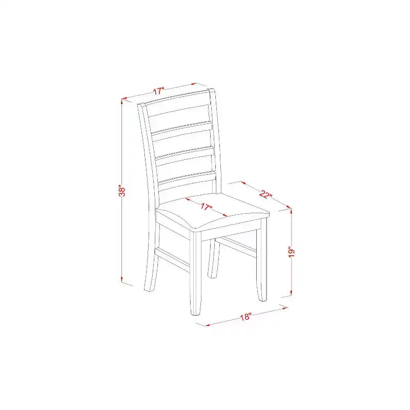 Small Kitchen Table Set with Chairs - Dining Table & 2 Cappuccino Chairs