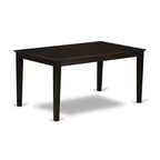 Coastal Kitchen Table Set 5 Piece - Linen Blue Fabric Chairs & Cappuccino Legs - Dining Room Table