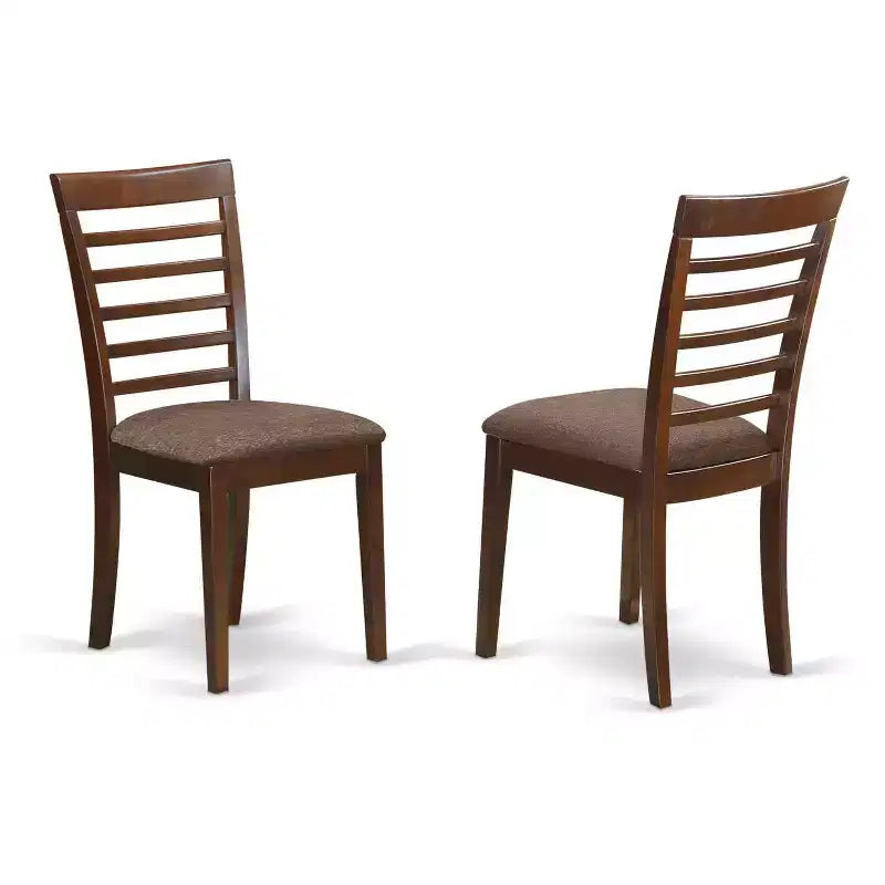 Kitchen Dinette Set 5 Piece Wood Table & Chairs - Drop Leaf Dining Set Mahogany Finish