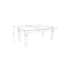 Renaissance Dining Set 7Pc Rectangular Table & 6 Chairs - 42x60 Inch Expandable