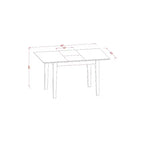Nordic Kitchen Dining Table Set with Chairs - Extendable Table & 6 Dining Chairs