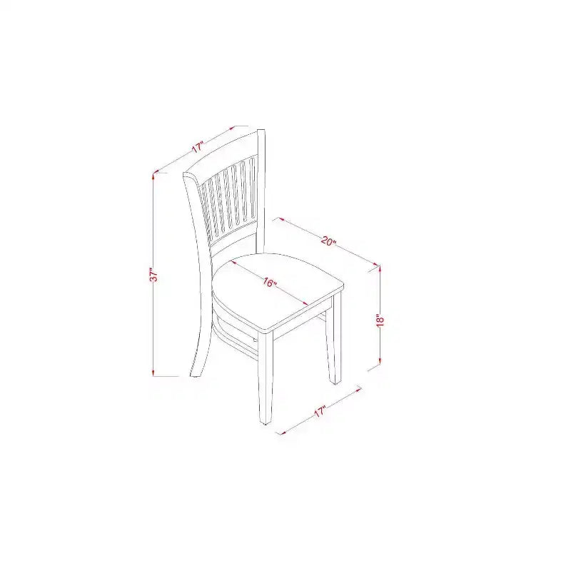5-delige eethoekset – houten eettafel en stoelen – linnenwit in cottage-stijl
