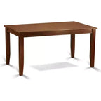 Art Nouveau Dining Set - 5 Piece Rectangular Table & 4 Chairs - 60 Inch Dining Room Furniture