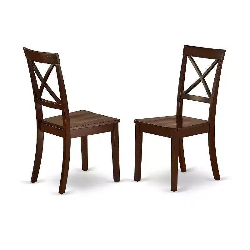 Art Nouveau Dining Set - 5 Piece Rectangular Table & 4 Chairs - 60 Inch Dining Room Furniture