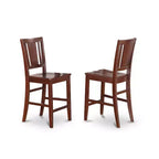 Counter Height Dining Set - 3 Piece Table & Chairs - Modern Kitchen Pub Set - 30x48 Inch Table