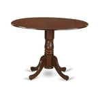 Round Kitchen Table Set 42 Inch with Parsons Chairs - Classic Charm Dining Set - Dark Coffee Finish