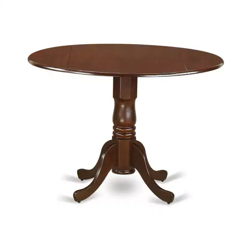 Round Kitchen Table Set 42 Inch with Parsons Chairs - Classic Charm Dining Set - Dark Coffee Finish
