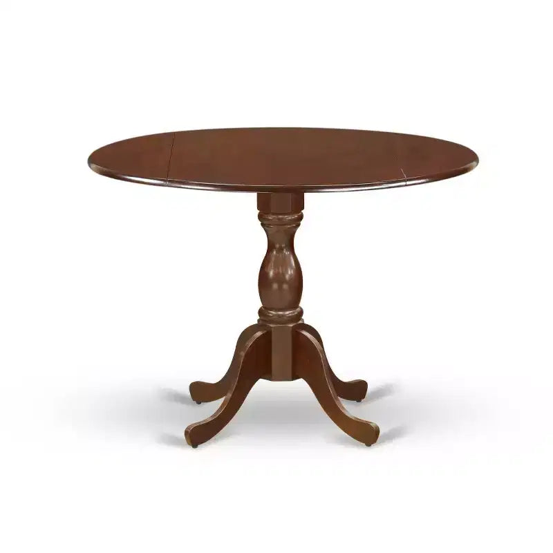 3-Piece Mahogany Finish Solid Wood Top - Dining Room Set with High Back - Seats 4