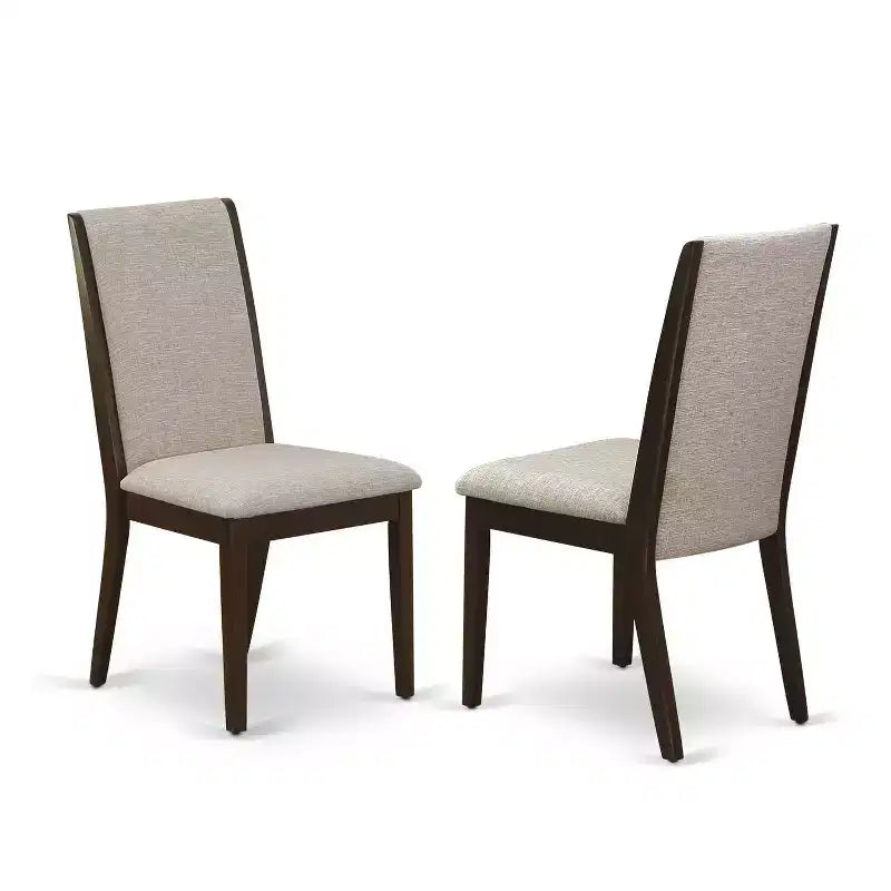 3-Piece Mahogany Finish Solid Wood Top - Dining Room Set with High Back - Seats 4