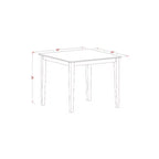 Counter Height Dining Set - 5 Piece Table & Chairs - Modern Kitchen Set - 36x36 Inch Square Table