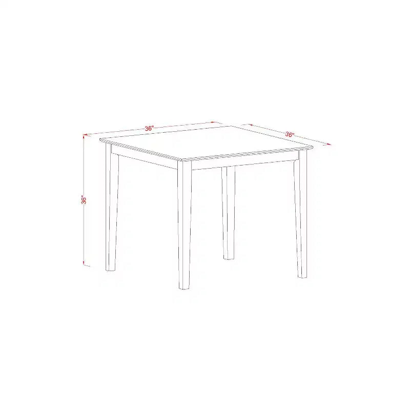Counter Height Dining Set - 5 Piece Table & Chairs - Modern Kitchen Set - 36x36 Inch Square Table