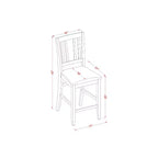 Counter Height Dining Set - 5 Piece Table & Chairs - Modern Kitchen Set - 36x36 Inch Square Table