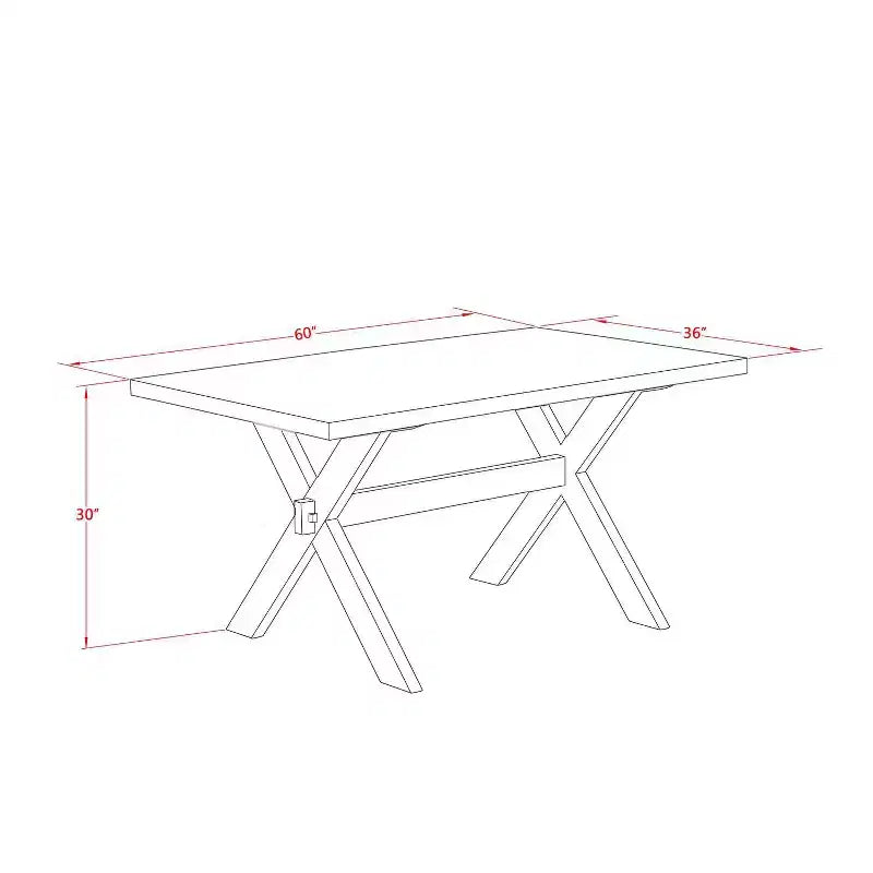 7-Piece Natural Oak Finish Solid Wood Top Dining Table with 6-Chairs with
