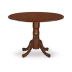 Round Kitchen Table Set with 4 Chairs - 42 Inch Dining Table, Mahogany Finish, Compact Furniture Set