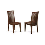 Round Kitchen Table Set with 4 Chairs - 42 Inch Dining Table, Mahogany Finish, Compact Furniture Set