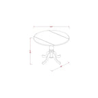 Round Kitchen Table Set with 4 Chairs - 42 Inch Dining Table, Mahogany Finish, Compact Furniture Set