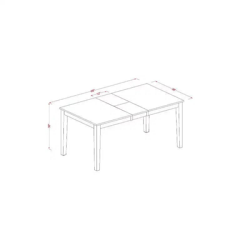 HomeStock 6-Piece Rectangle Buttermilk & Cherry Finish Solid Wood Top Dining Table with 1 Bench, 4 Chairs with Cross Back