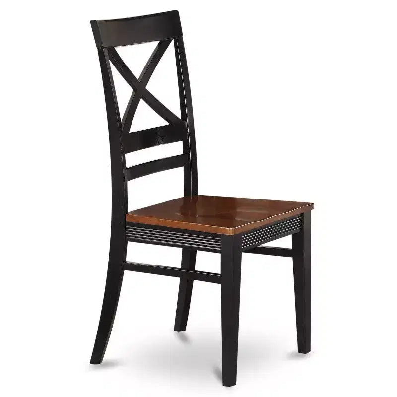 5-delige eethoek - ronde keukentafel en 4 stoelen - kersenhouten finish - tafel van 42 inch