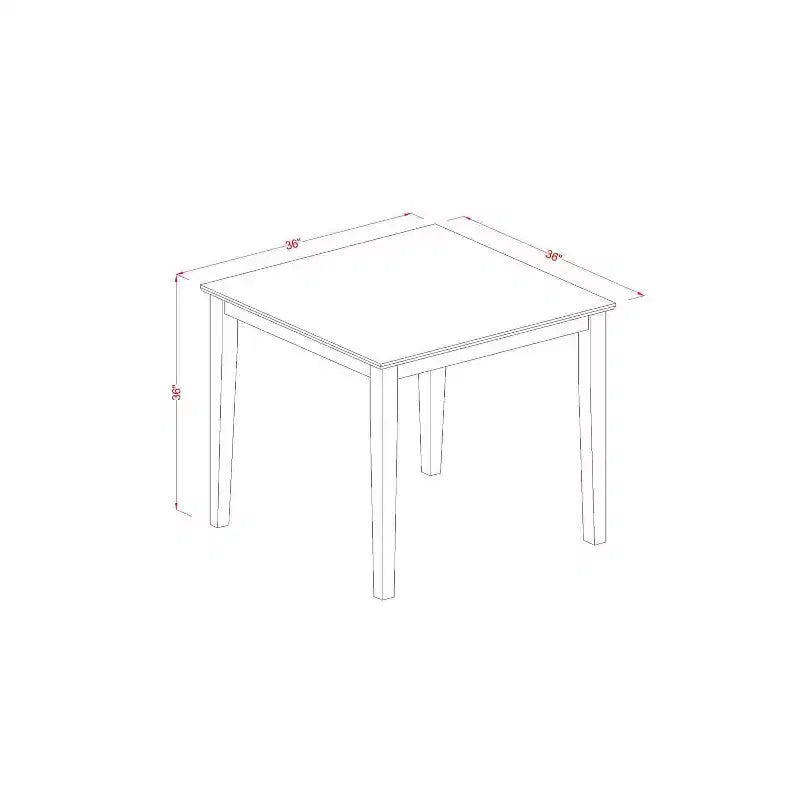 Counter Height Dining Set - 5 Piece Table & Chairs - Kitchen Set - Modern Design - Black & Cherry Finish