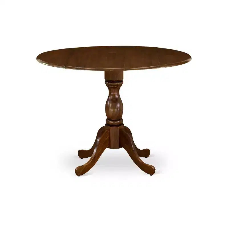 3-Piece Acacia Walnut Finish Solid Wood Top - Upholstered Dining Room Set - Seats 4