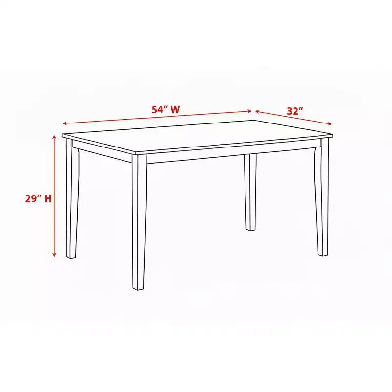 Kings Brand Furniture Kurmer 5 Piece Wood Dining Set Cappuccino
