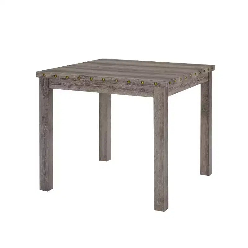 Wooden Dining Set - Modern Farmhouse Style Rectangular Table & Upholstered Chairs for Kitchen & Dining Room (Beige)-Morden Fort