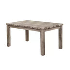 Wooden Dining Set - Modern Farmhouse Style Rectangular Table & Upholstered Chairs for Kitchen & Dining Room (Beige)-Morden Fort