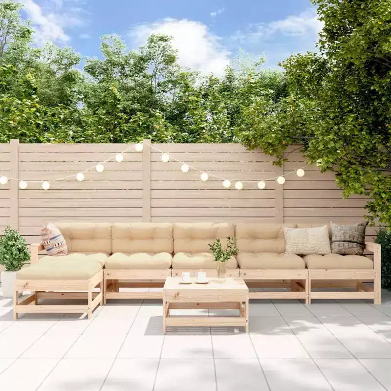 vidaXL Garden Lounge Set Pine Solid Pine Wood Large Modular