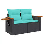 vidaXL 10-delige loungeset voor buiten met kussens, grijs polyrotan (alleen in de VS)
