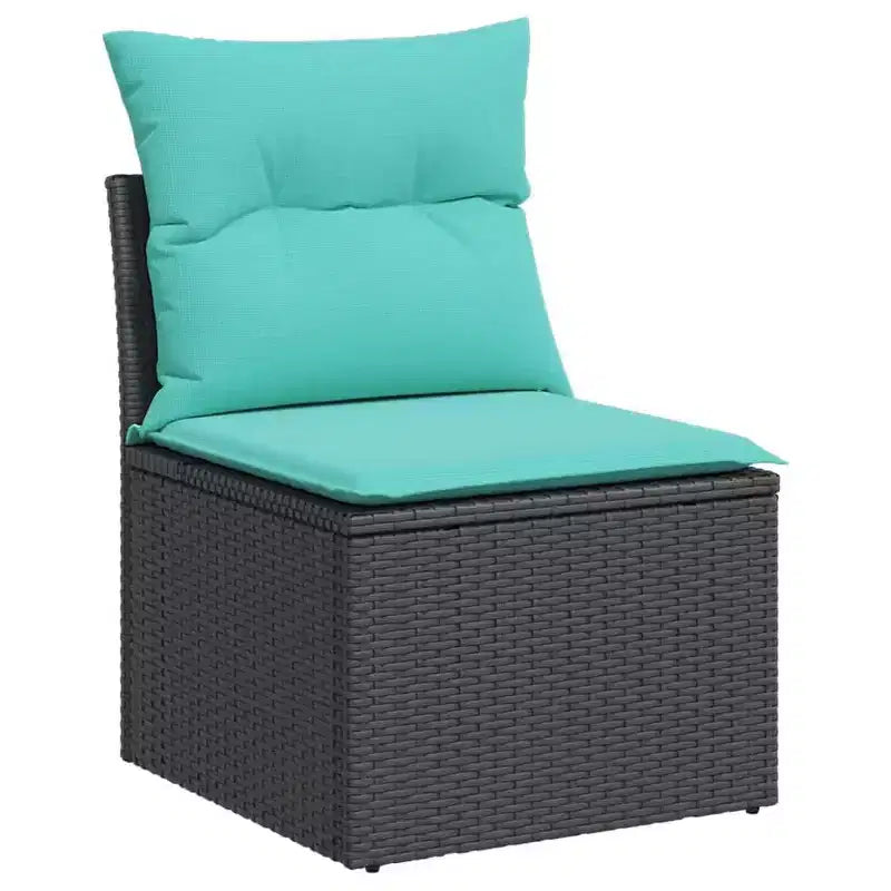 vidaXL 10-delige loungeset voor buiten met kussens, grijs polyrotan (alleen in de VS)