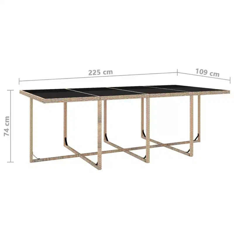 vidaXL eethoek voor op het terras met kussens, tafel en stoelen, 13-delig, polyrotan
