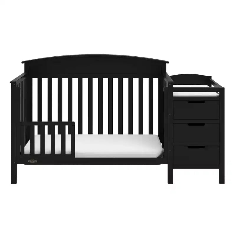 4-in-1 Convertible Crib and Changer with Attached Changing Table