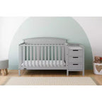 4-in-1 Convertible Crib and Changer with Attached Changing Table