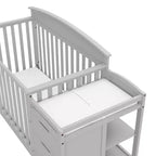 4-in-1 Convertible Crib and Changer with Attached Changing Table