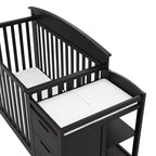 4-in-1 Convertible Crib and Changer with Attached Changing Table