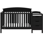 4-in-1 Convertible Crib and Changer with Attached Changing Table
