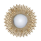 27-Inch Sunburst Wall Mirror with Gold Finish