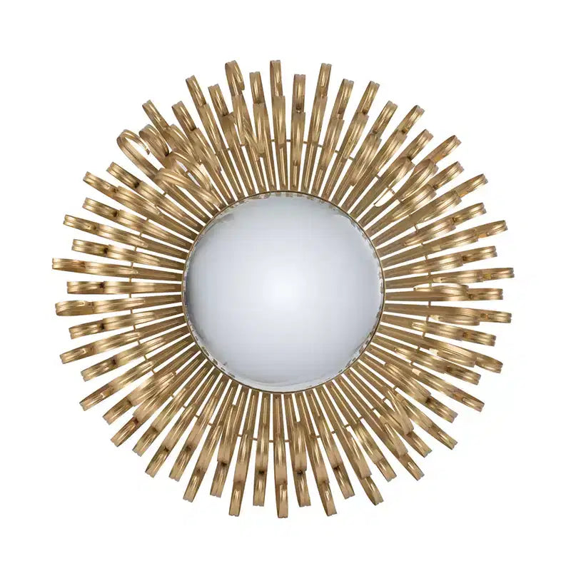 27-Inch Sunburst Wall Mirror with Gold Finish