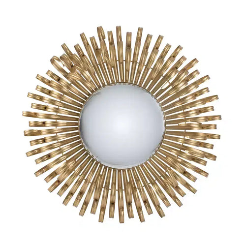 27-Inch Sunburst Wall Mirror with Gold Finish