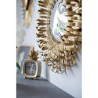 27-Inch Sunburst Wall Mirror with Gold Finish