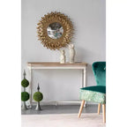 27-Inch Sunburst Wall Mirror with Gold Finish