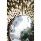 27-Inch Sunburst Wall Mirror with Gold Finish