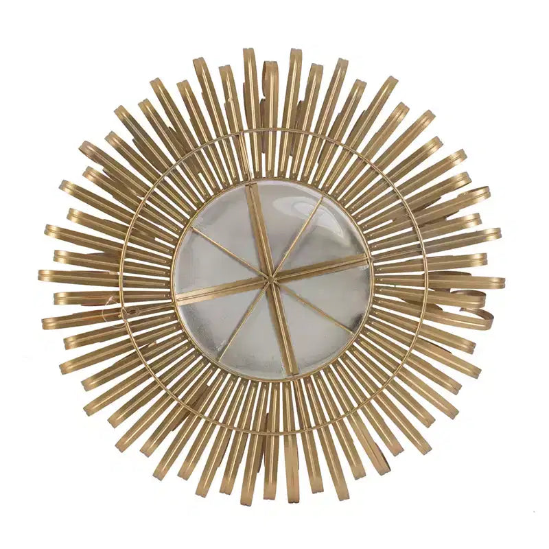 27-Inch Sunburst Wall Mirror with Gold Finish