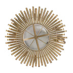 27-Inch Sunburst Wall Mirror with Gold Finish