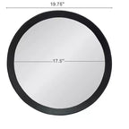 20-Inch Round Wall Mirror with Mango Wood Frame