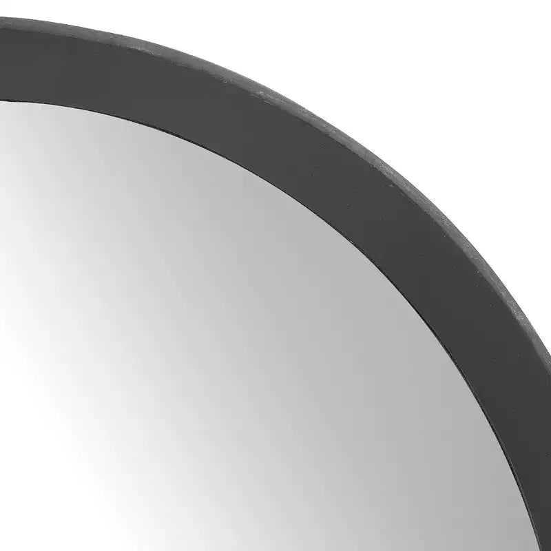20-Inch Round Wall Mirror with Mango Wood Frame