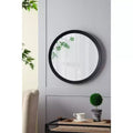 20-Inch Round Wall Mirror with Mango Wood Frame
